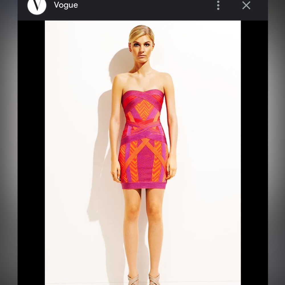 Vintage Herve leger strapless bandage dress